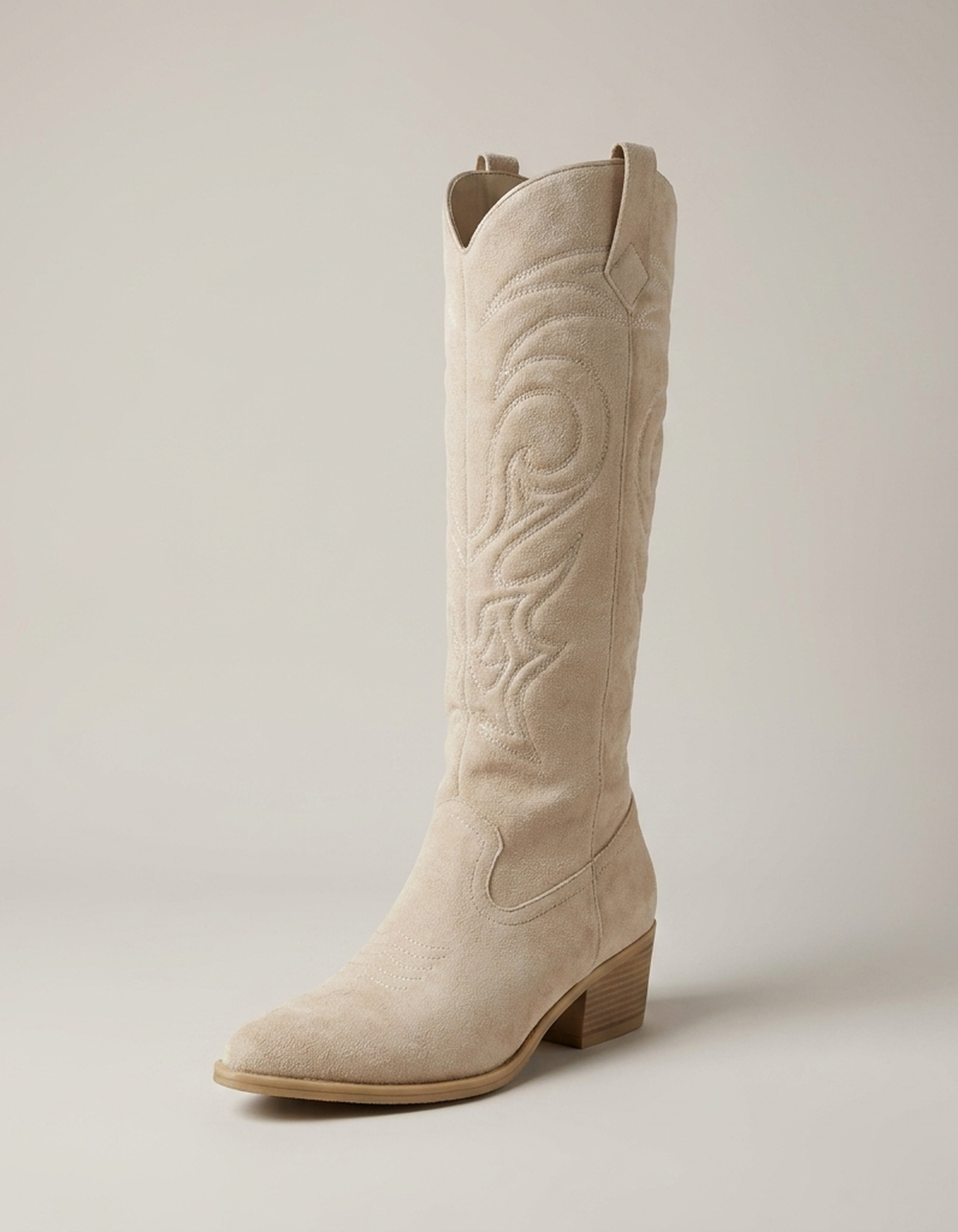 PLUXSTYLE::numise::embroidered-knee-high-western-boots::closeup-hero