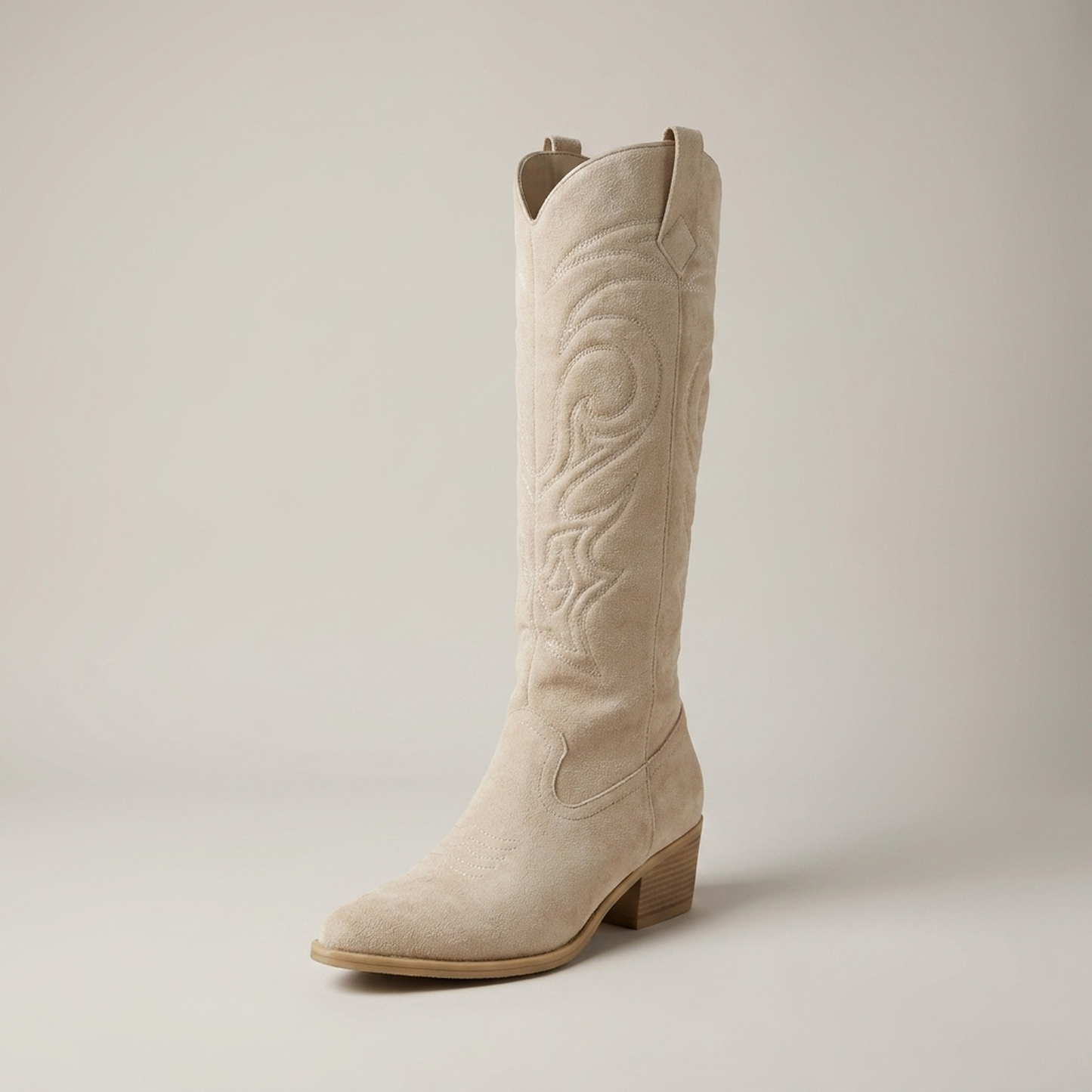 PLUXSTYLE::numise::embroidered-knee-high-western-boots::closeup-hero