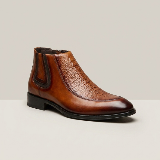 PLUXSTYLE::numise::mens-stretch-fit-zip-chelsea-boots::closeup-hero