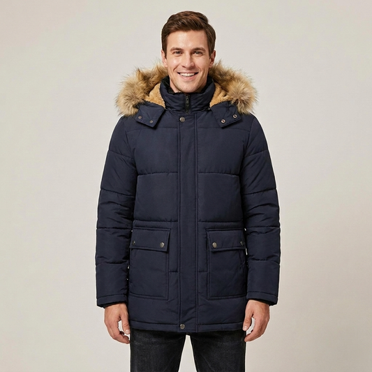PLUXSTYLE::numise::mens-tailored-fit-parka::front