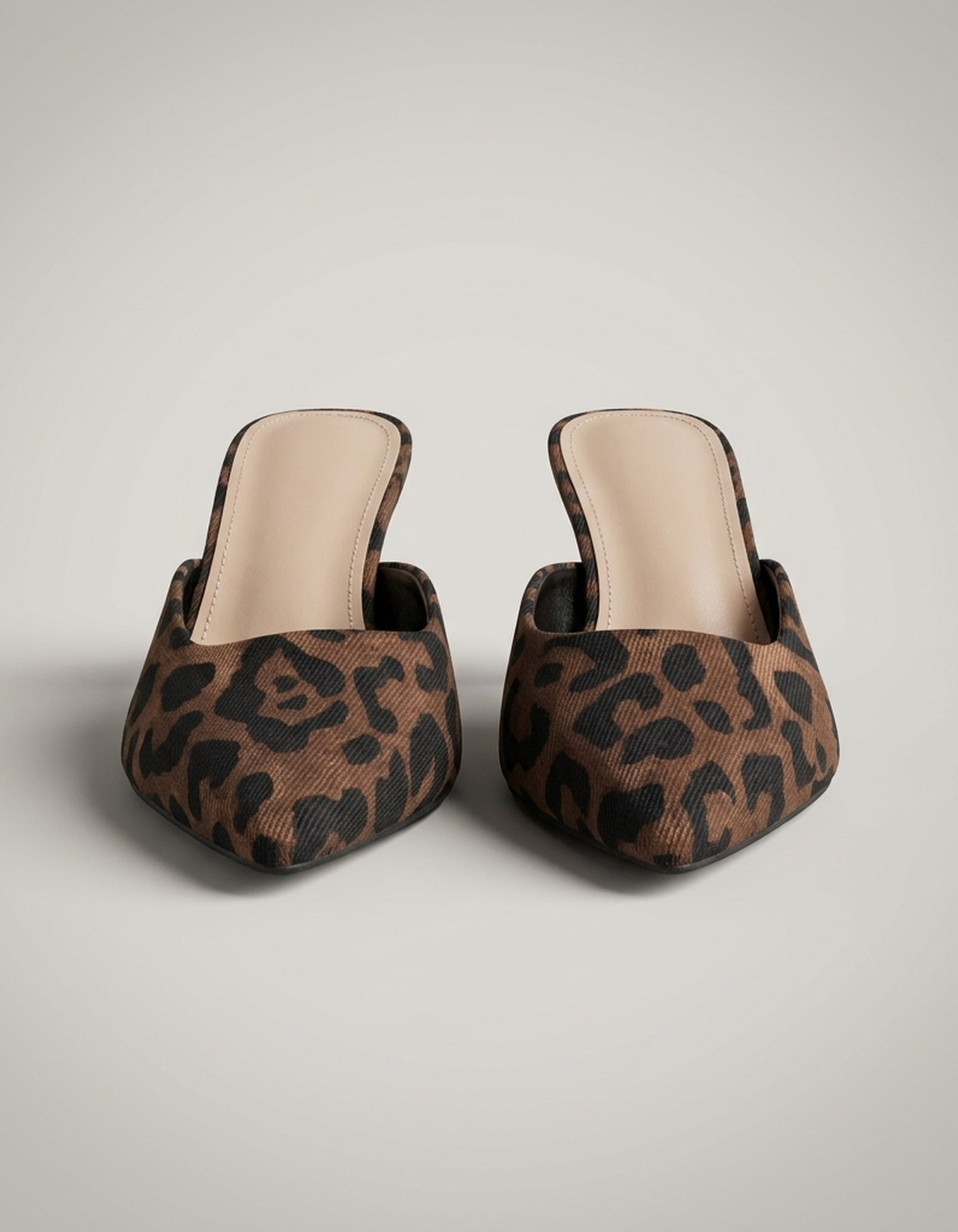 PLUXSTYLE::numise::womens-pointed-toe-stiletto-mules::pack-leopard-print
