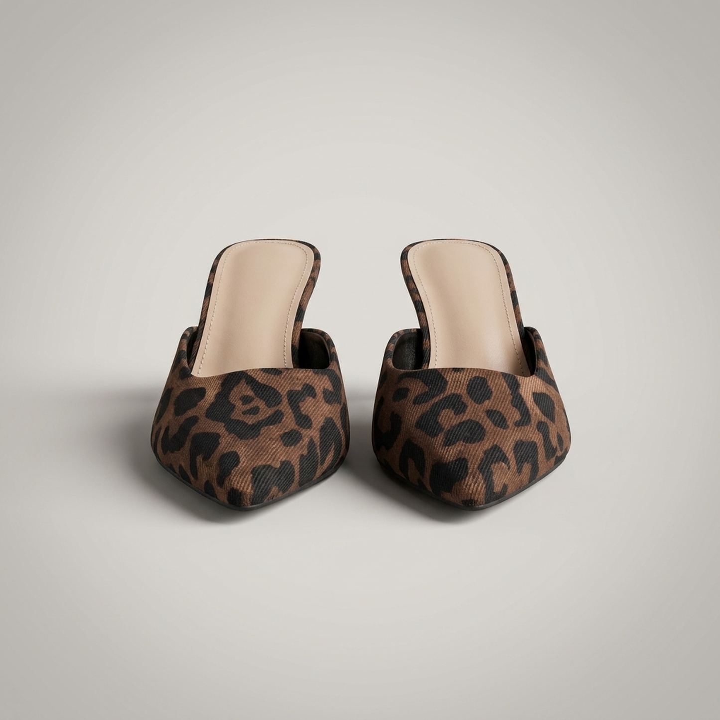 PLUXSTYLE::numise::womens-pointed-toe-stiletto-mules::pack-leopard-print
