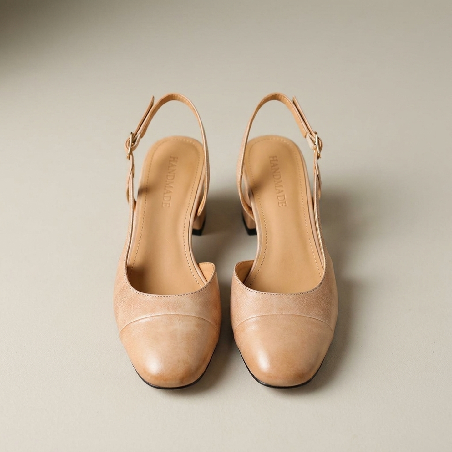 PLUXSTYLE::numise::amelie-block-heel-slingback-pumps::pack-apricot