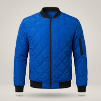 PLUXSTYLE::numise::mens-diamond-stitch-parka::pack-blue