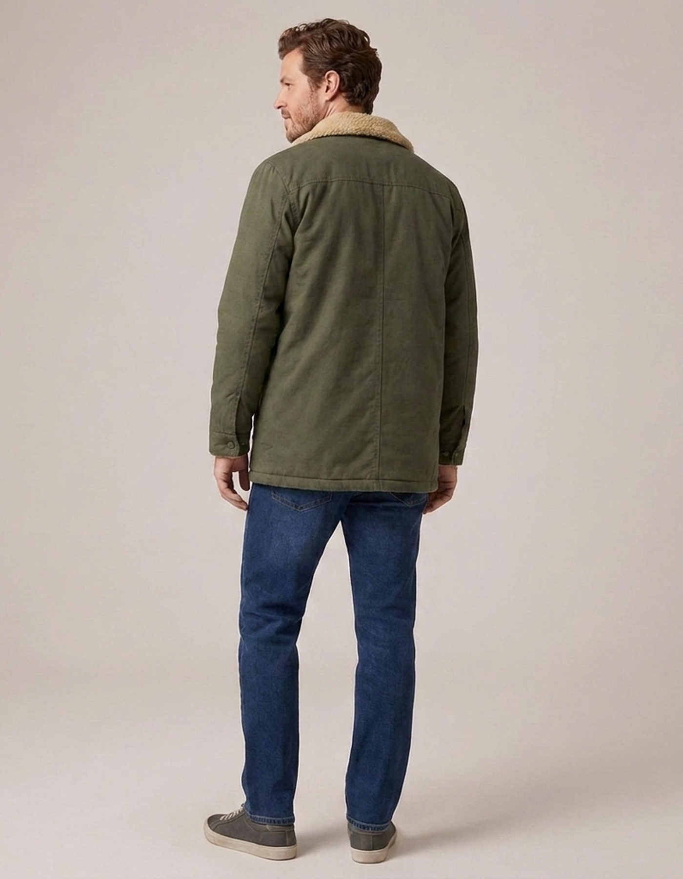 PLUXSTYLE::numise::mens-button-front-winter-parka::back