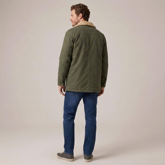 PLUXSTYLE::numise::mens-button-front-winter-parka::back