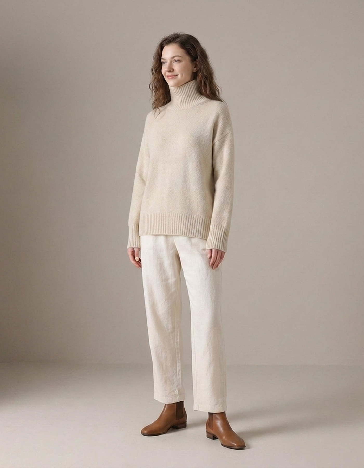 PLUXSTYLE::numise::alecia-relaxed-turtleneck-sweater::front