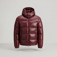 PLUXSTYLE::numise::mens-cropped-hooded-parka::pack-burgundy