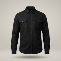 PLUXSTYLE::numise::mens-regular-fit-button-front-top::pack-black