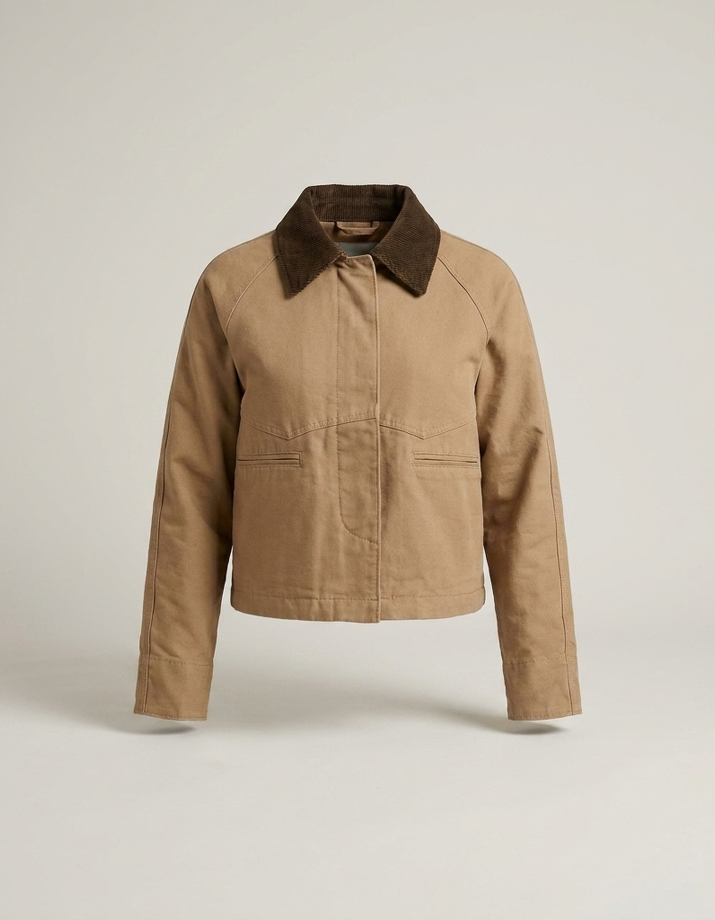 PLUXSTYLE::numise::womens-cropped-workwear-top::pack-khaki