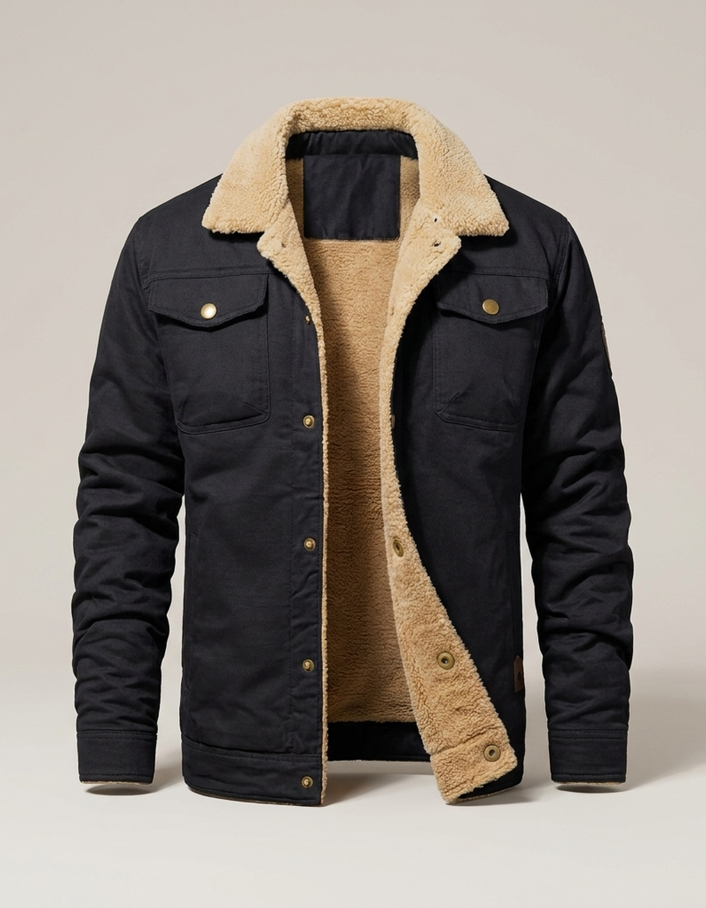 PLUXSTYLE::numise::mens-button-front-parka::pack-black