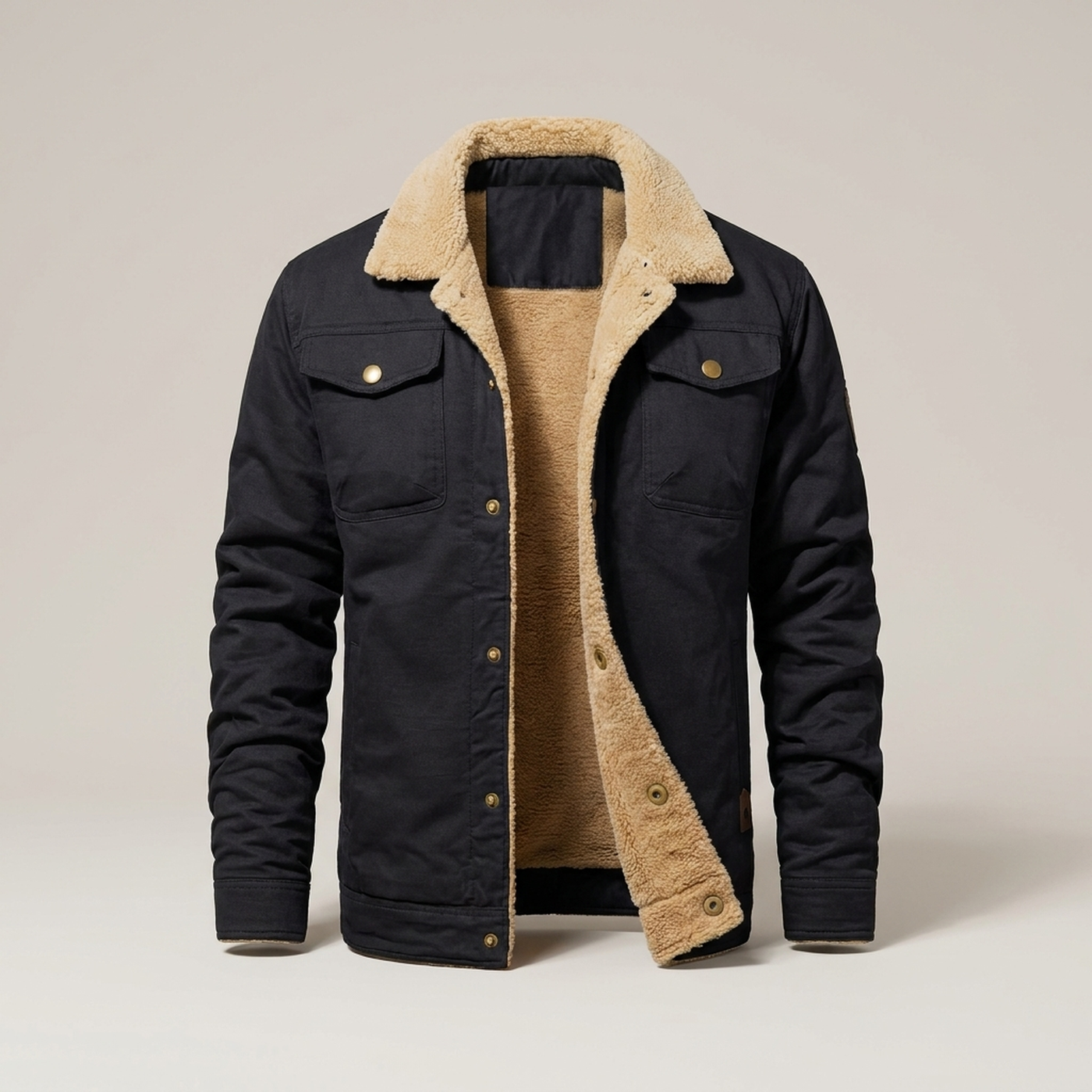 PLUXSTYLE::numise::mens-button-front-parka::pack-black