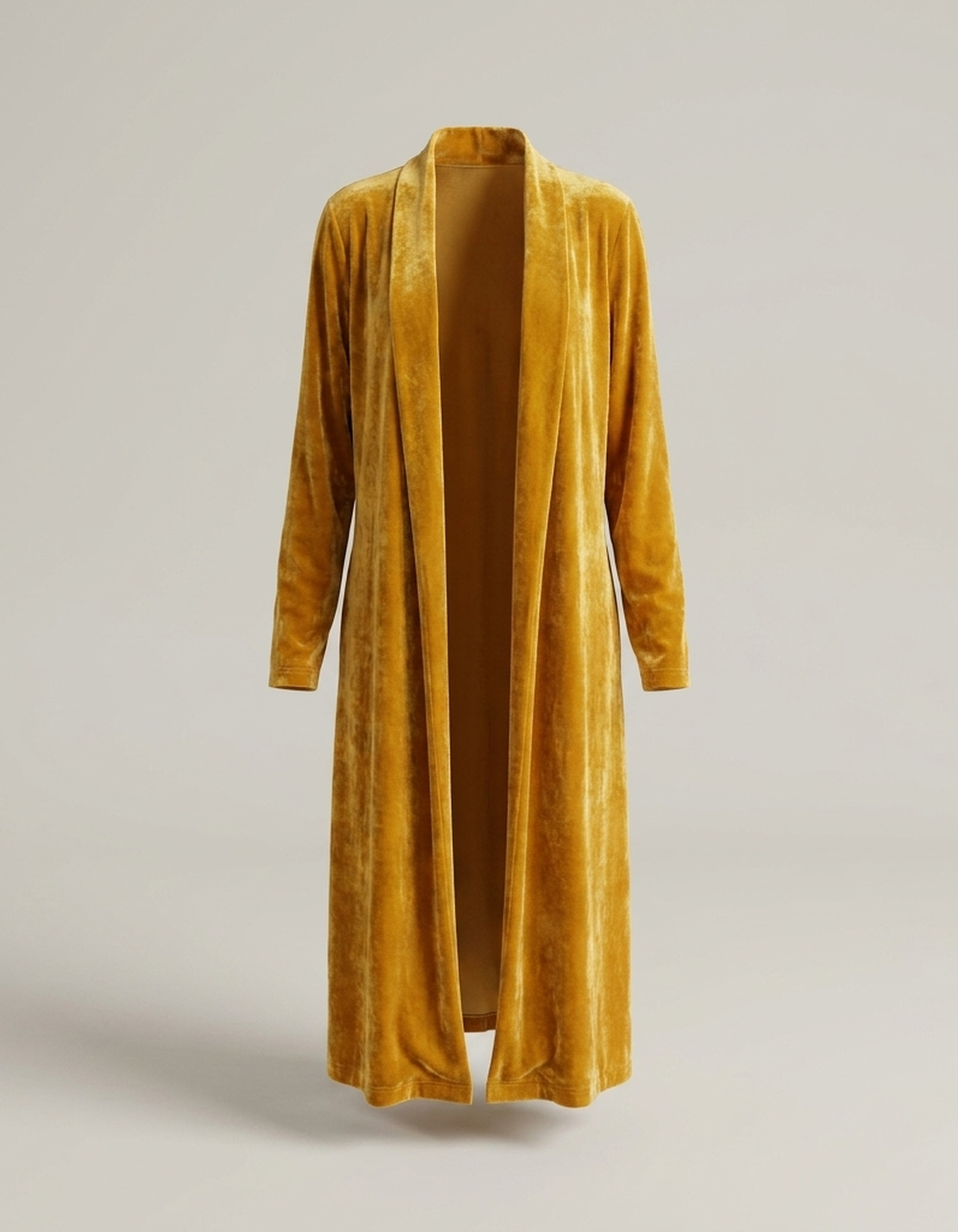 PLUXSTYLE::numise::womens-open-front-long-cardigan::pack-yellow
