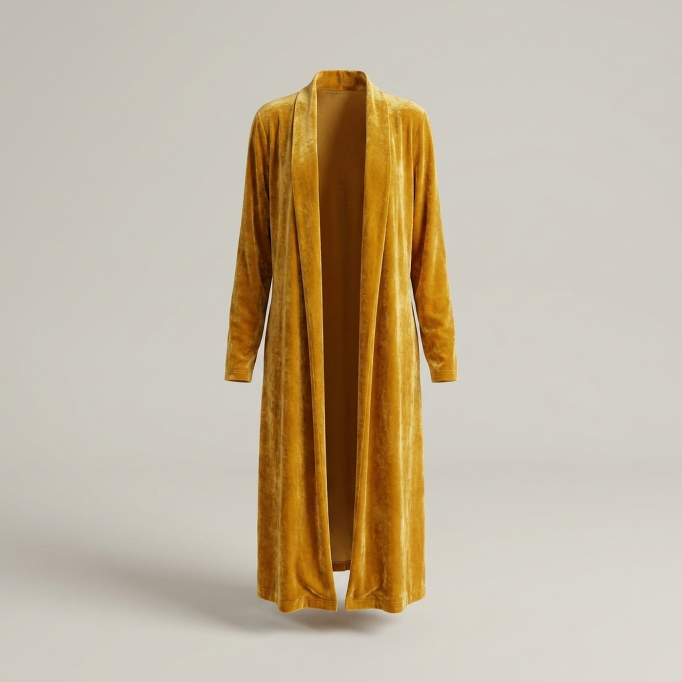 PLUXSTYLE::numise::womens-open-front-long-cardigan::pack-yellow