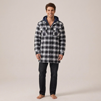 PLUXSTYLE::numise::mens-plaid-winter-parka::front