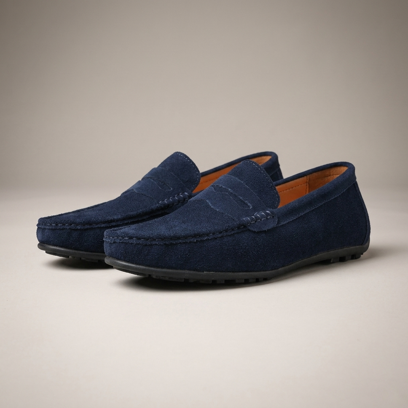 PLUXSTYLE::numise::mens-lightweight-slip-on-loafers::pack-navy-blue