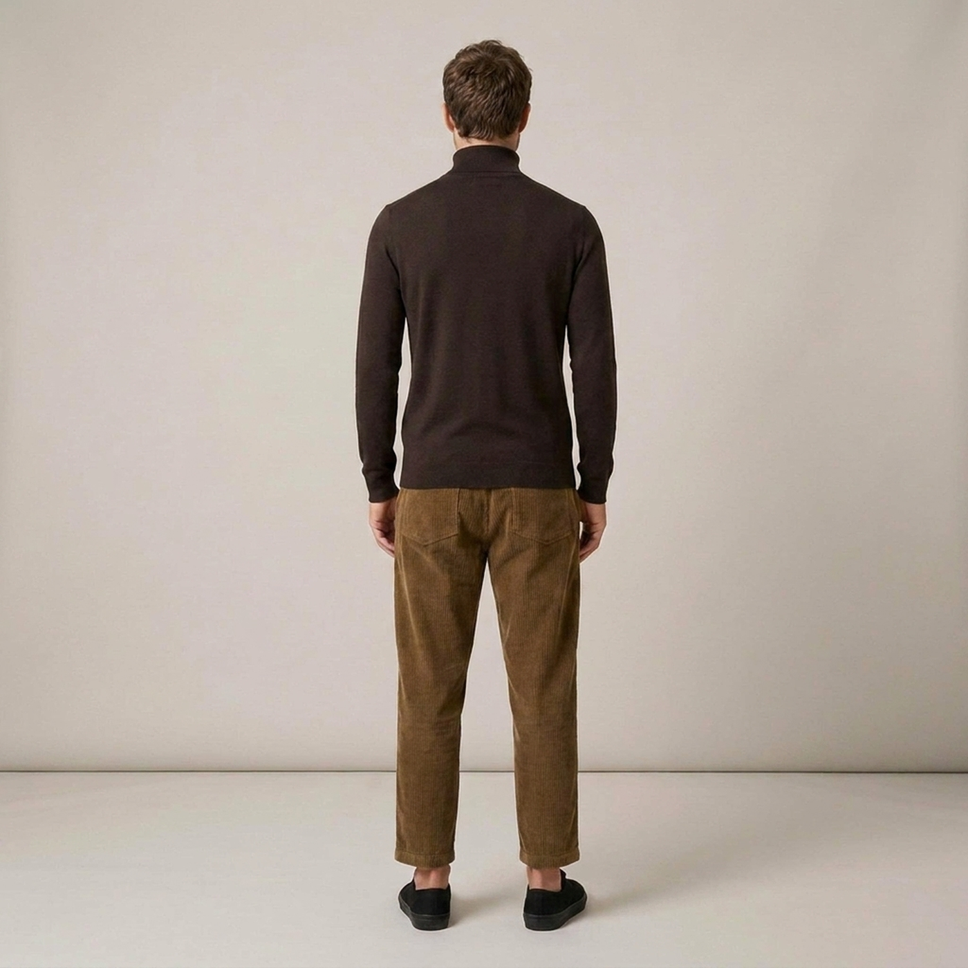 PLUXSTYLE::numise::mens-classic-turtleneck-sweater::back