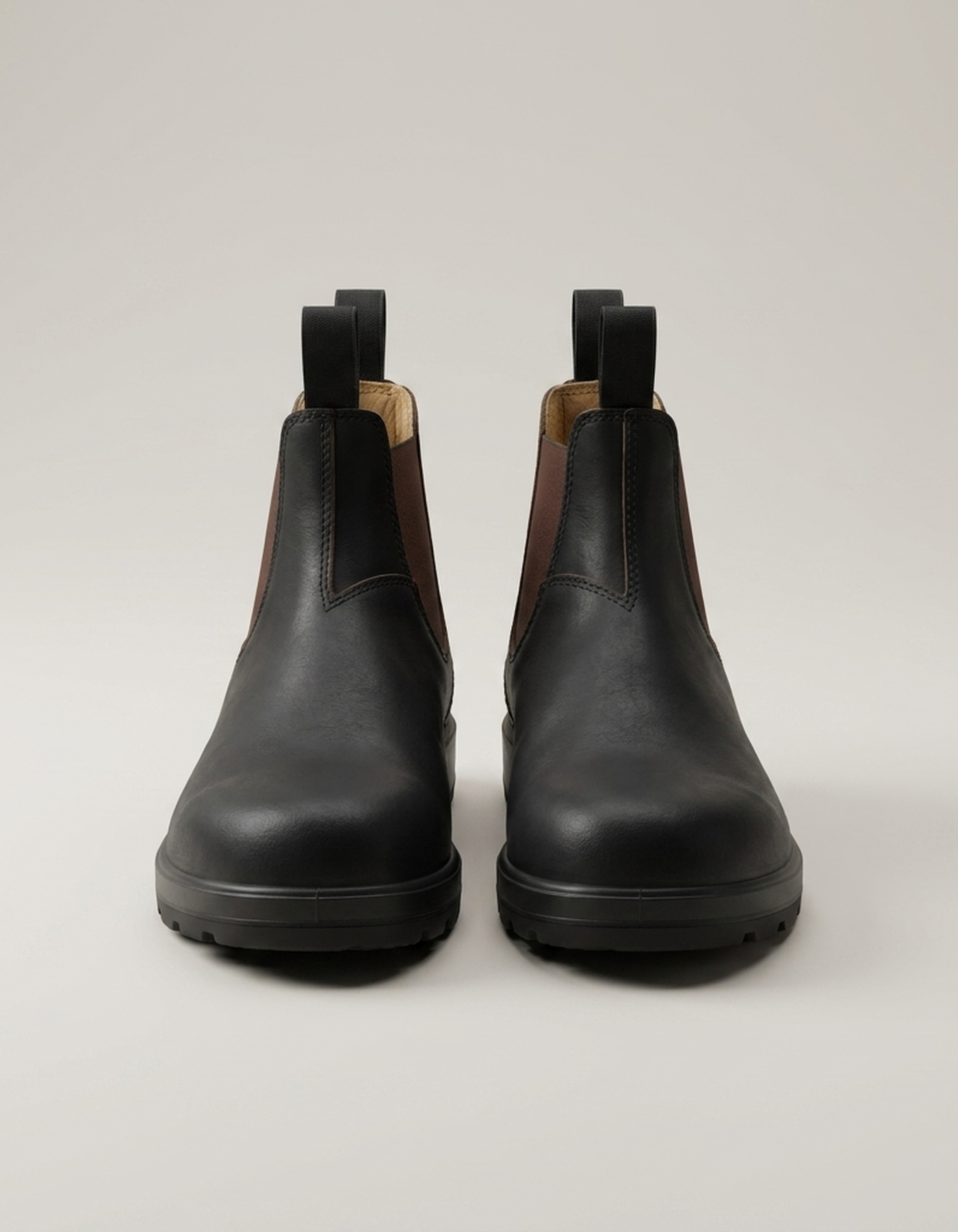 PLUXSTYLE::numise::mens-cushioned-chelsea-boots::pack-black-and-brown