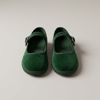 PLUXSTYLE::numise::buckle-strap-mary-jane-flats::pack-green