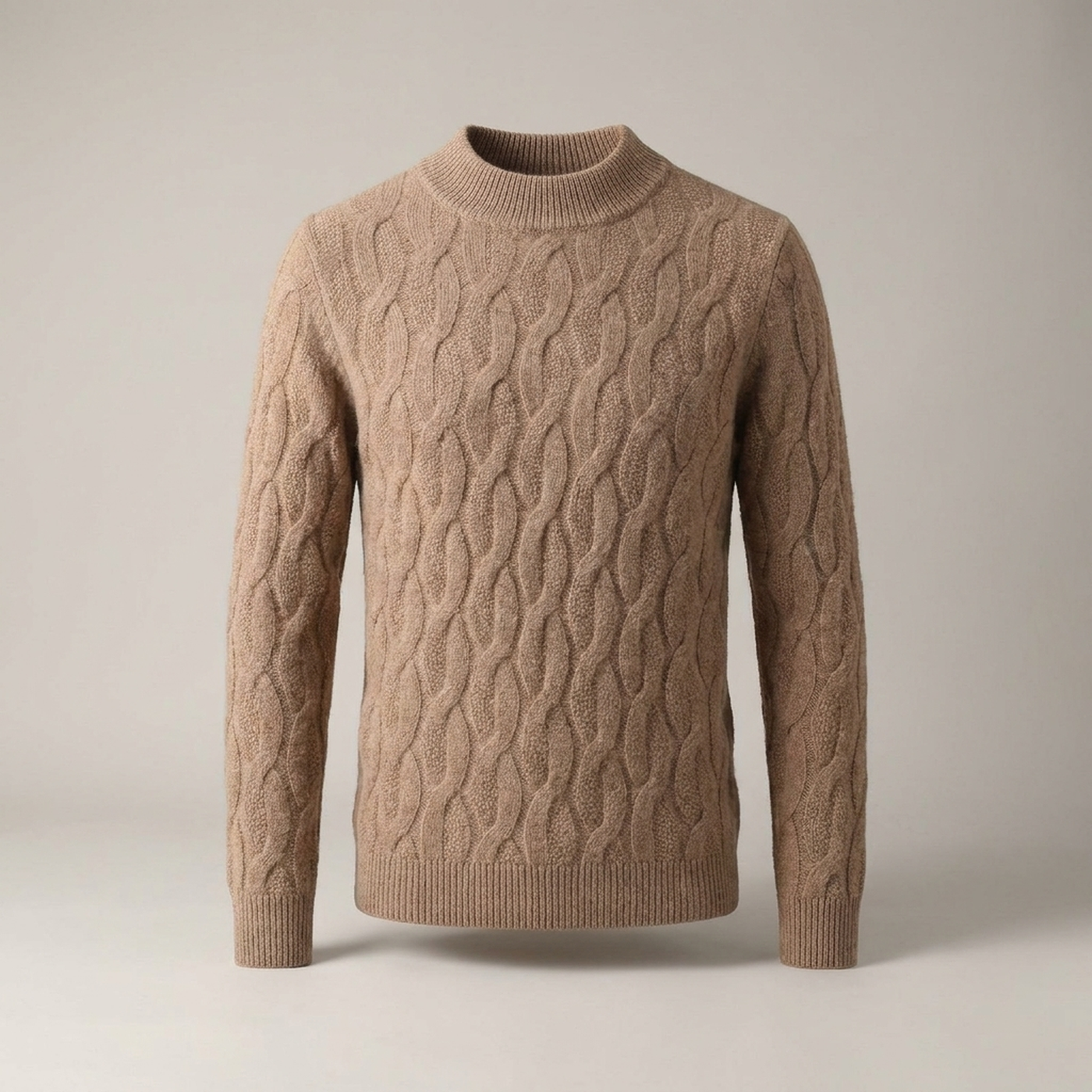 PLUXSTYLE::numise::mens-mock-neck-sweater::pack-camel-brown