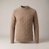 PLUXSTYLE::numise::mens-mock-neck-sweater::pack-camel-brown