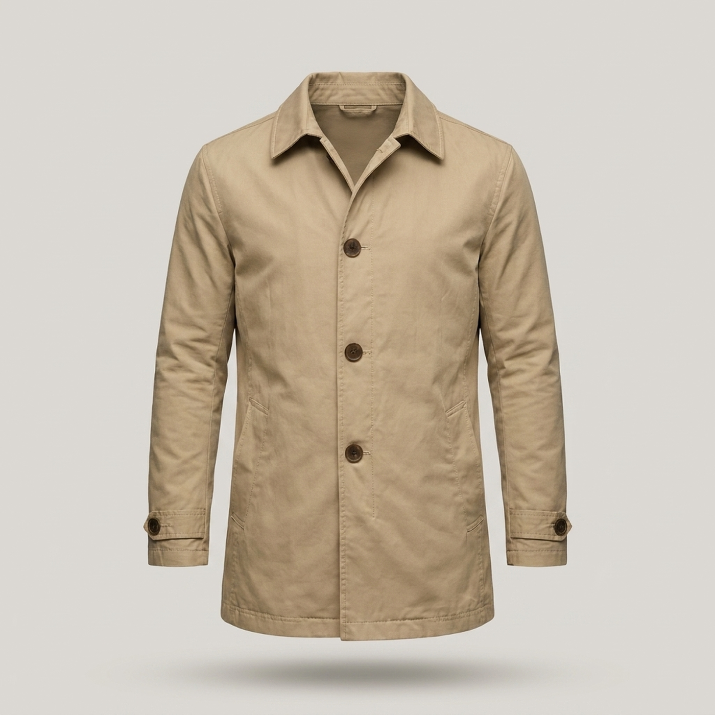 PLUXSTYLE::numise::mens-mid-length-parka::pack-beige