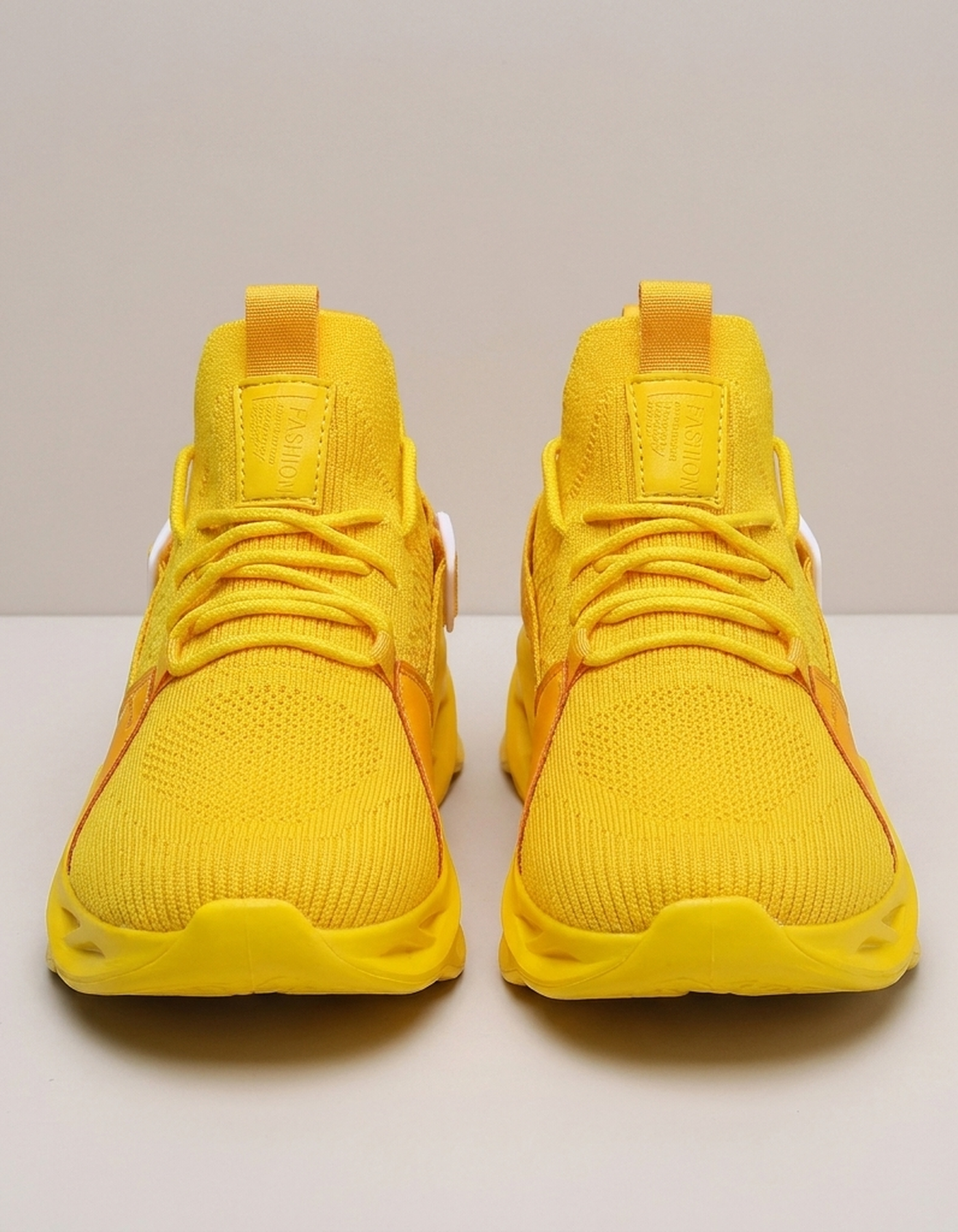 PLUXSTYLE::numise::mens-blade-sole-chunky-sneakers::pack-yellow