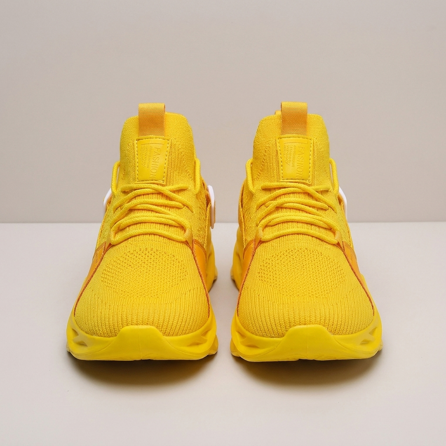 PLUXSTYLE::numise::mens-blade-sole-chunky-sneakers::pack-yellow