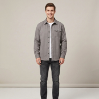 PLUXSTYLE::numise::mens-relaxed-button-up-top::front