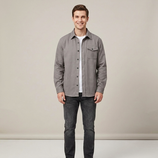 PLUXSTYLE::numise::mens-relaxed-button-up-top::front