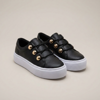 PLUXSTYLE::numise::aria-studded-platform-sneakers::pack-black
