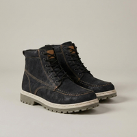 PLUXSTYLE::numise::mens-moc-toe-wedge-ankle-boots::closeup-detail