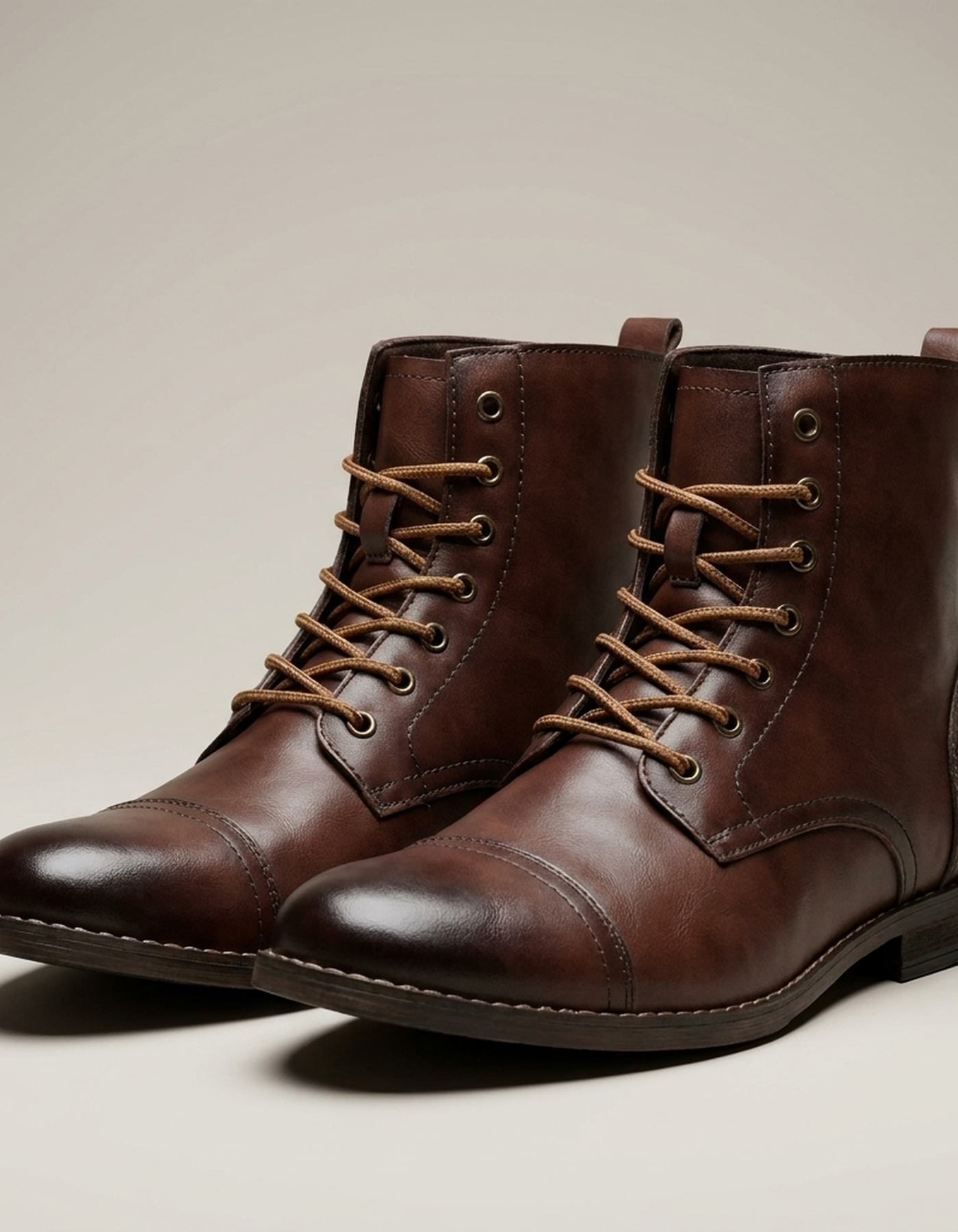 PLUXSTYLE::numise::mens-everyday-lace-up-ankle-boots::pack-dark-brown
