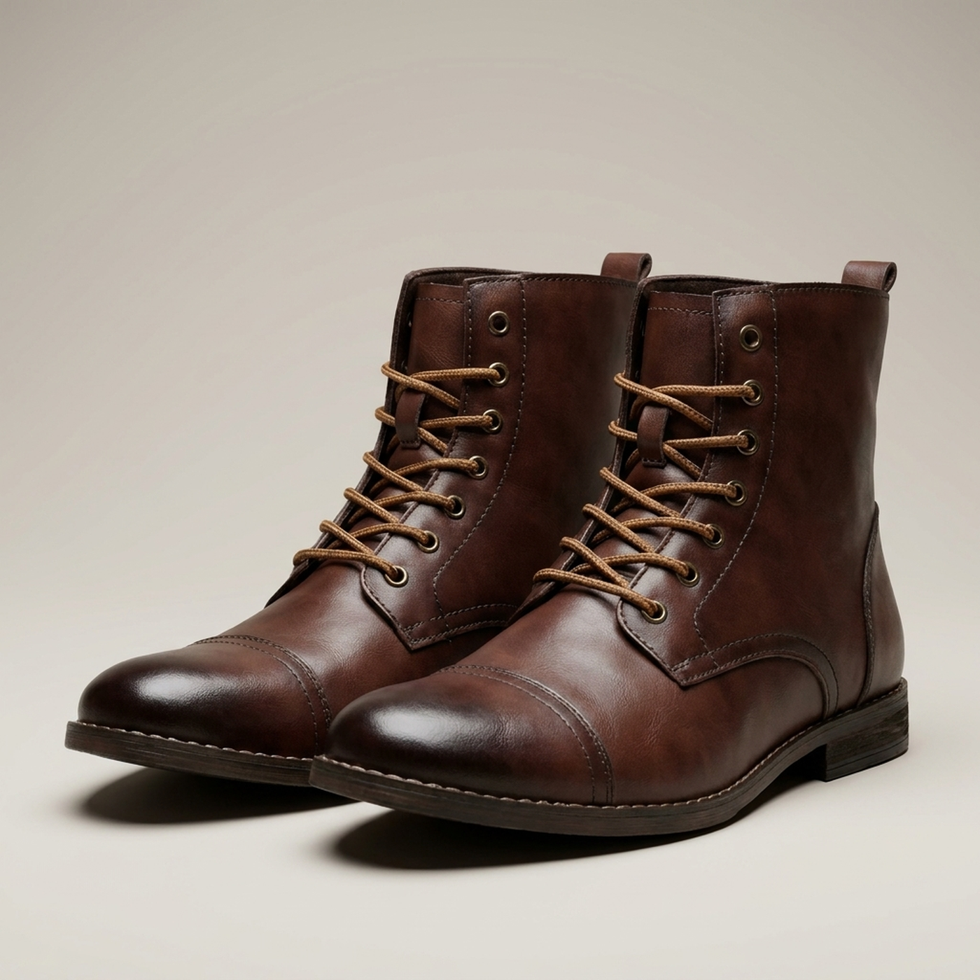 PLUXSTYLE::numise::mens-everyday-lace-up-ankle-boots::pack-dark-brown
