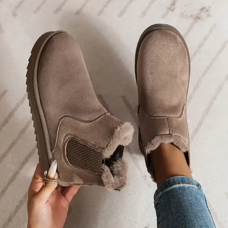 Shelby | Women's Fleece-Lined Platform Chelsea Ankle Boots