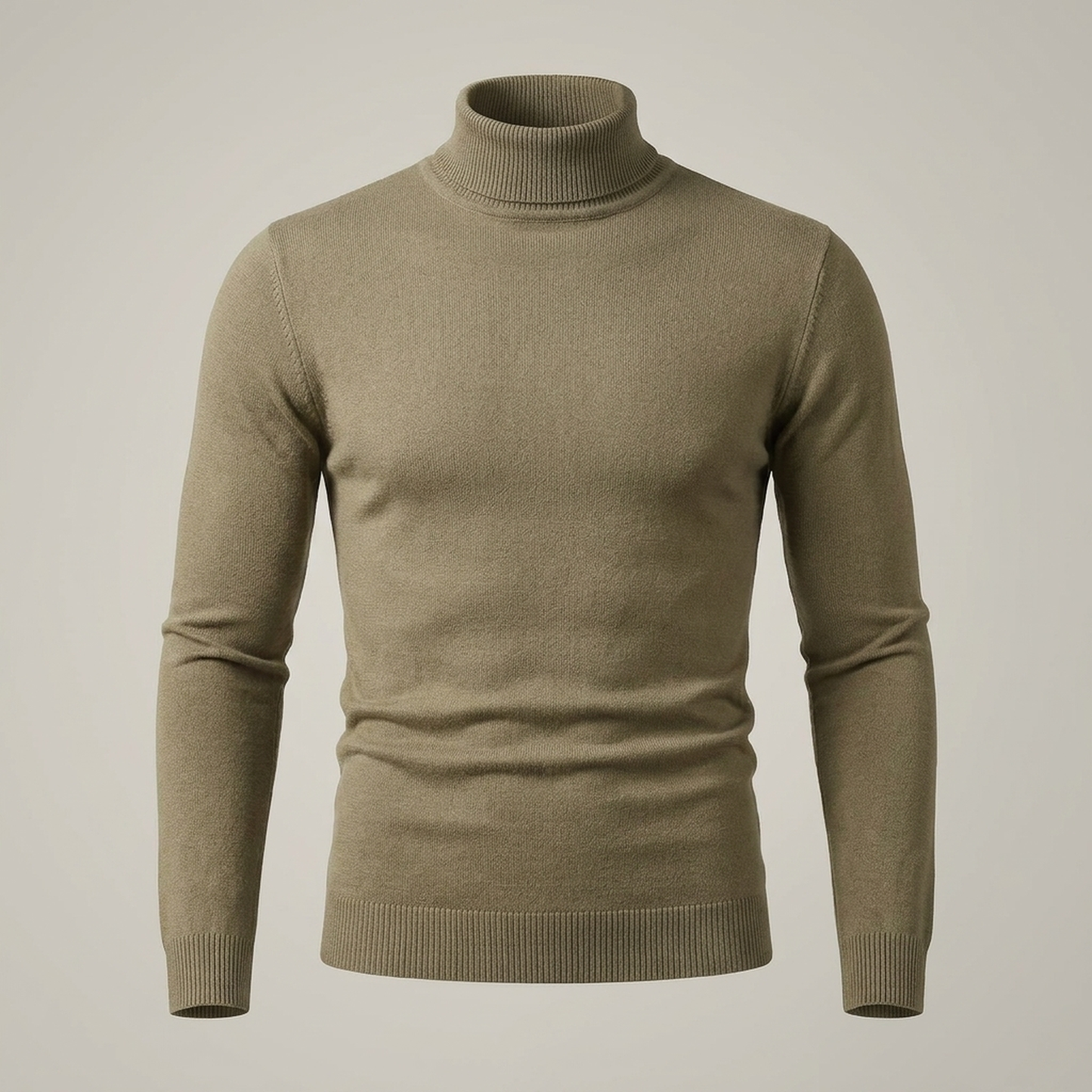PLUXSTYLE::numise::slim-fit-turtleneck-sweater::pack-khaki