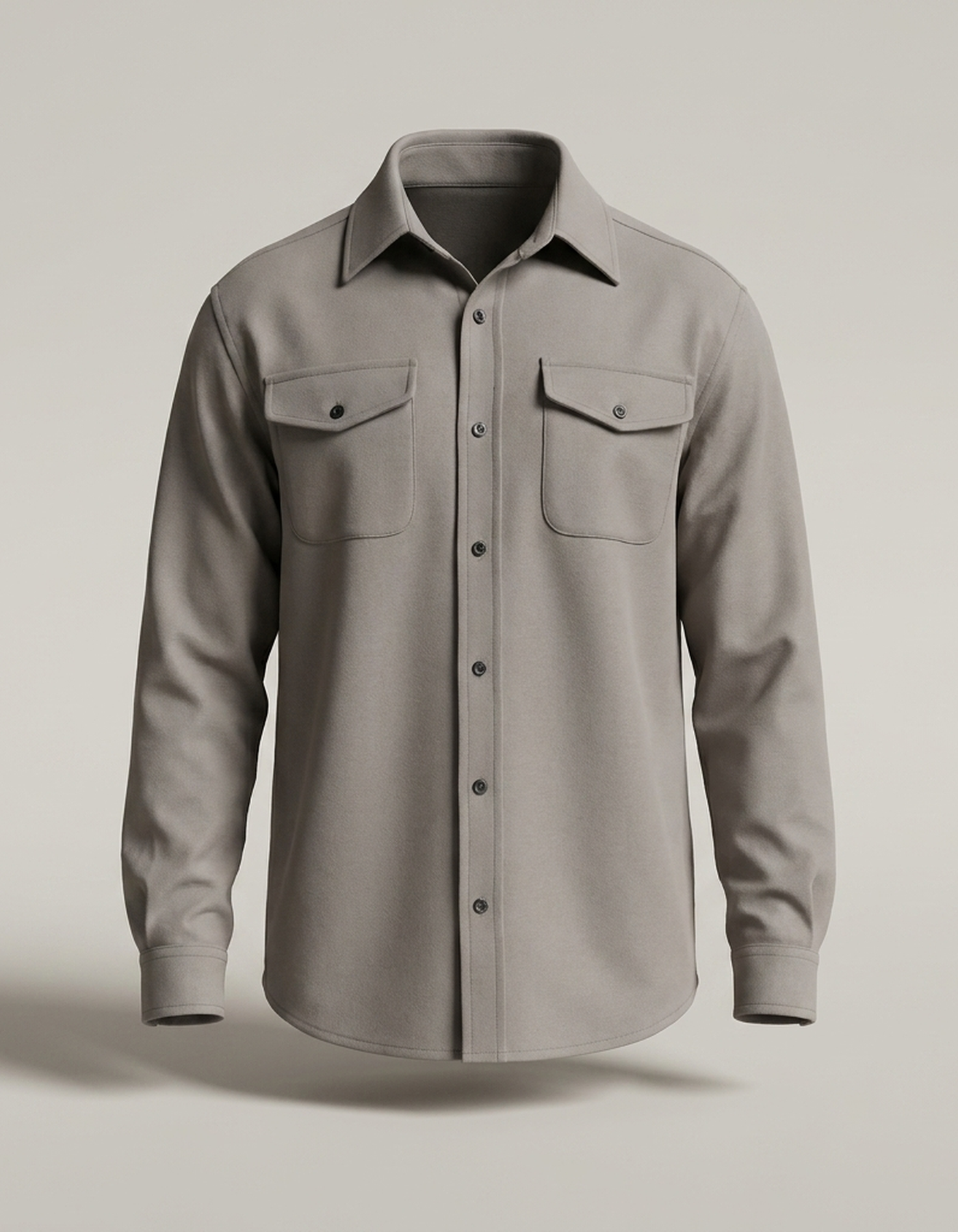 PLUXSTYLE::numise::mens-relaxed-shirt-jacket::pack-stone-beige