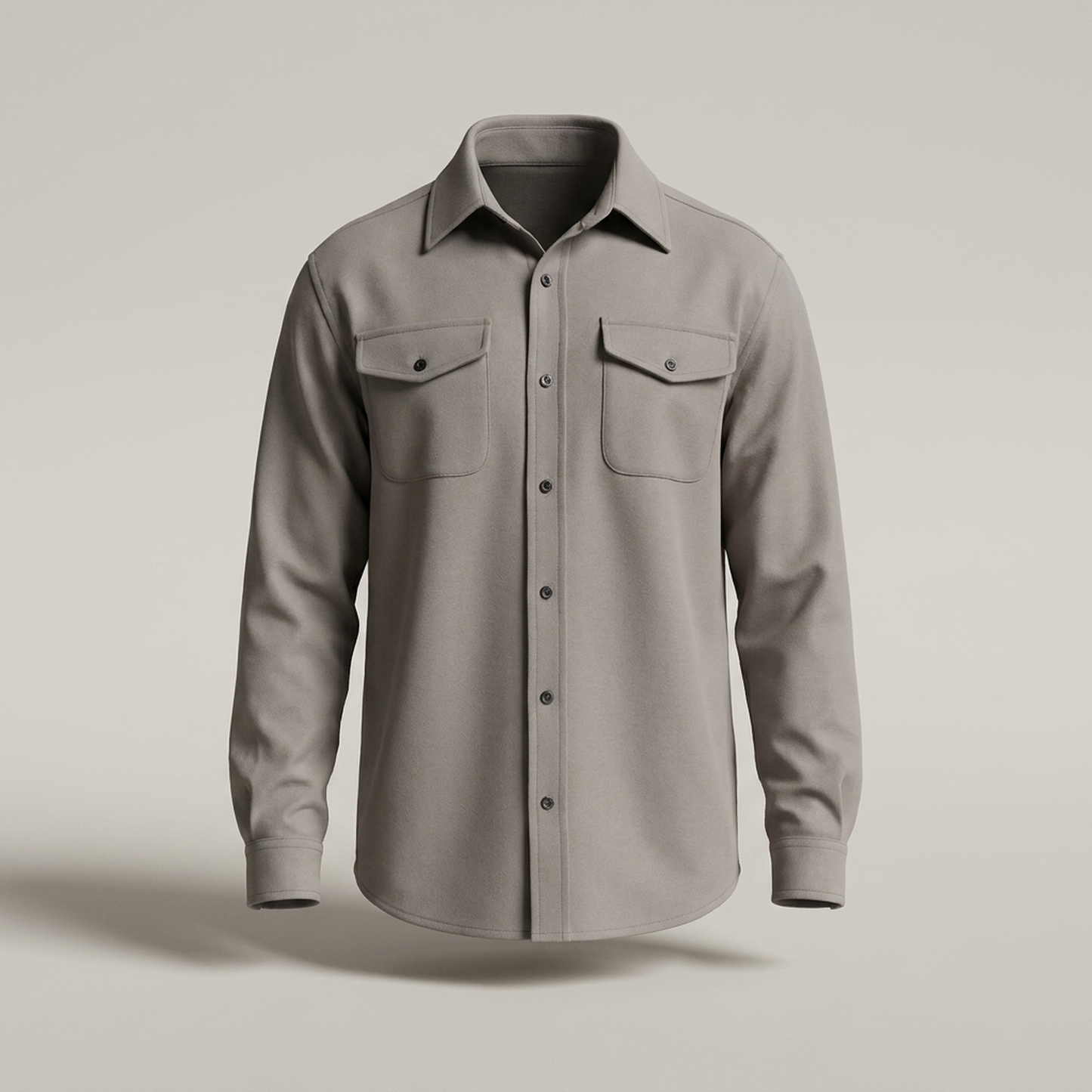 PLUXSTYLE::numise::mens-relaxed-shirt-jacket::pack-stone-beige