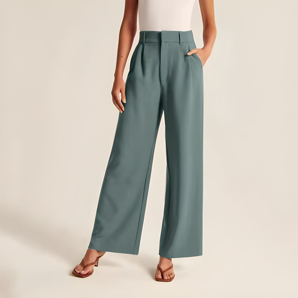 Pantaloni sartoriali a gamba larga
