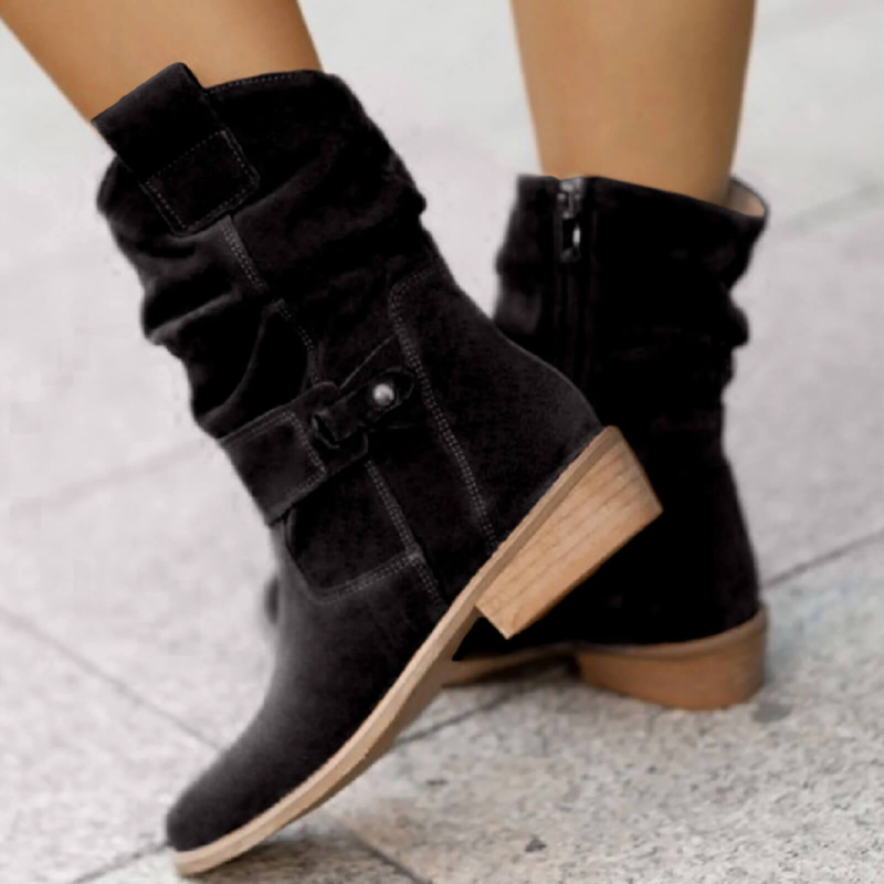 PLUXSTYLE::numise::slouch-fit-buckle-ankle-boots::lifestyle-keep-2