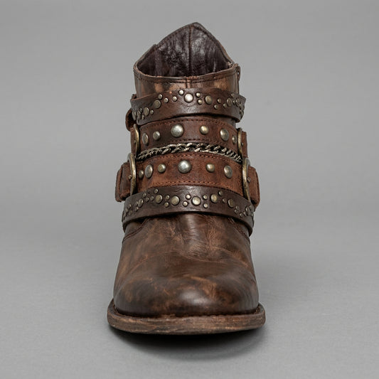 Knöchelstiefel mit mehrlagiger Schnalle