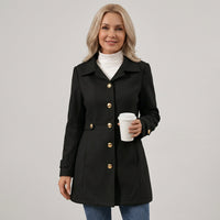 Hadley | Women's Wool Double-Breasted Midi Coat