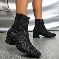 Sparkle Heeled Ankle Boots