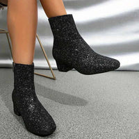 Sparkle Heeled Ankle Boots