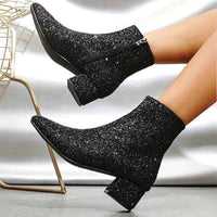 Sparkle Heeled Ankle Boots
