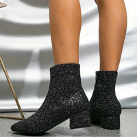 Sparkle Heeled Ankle Boots