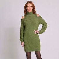 Riley | Women's Winter Turtleneck Long-Sleeve Dress