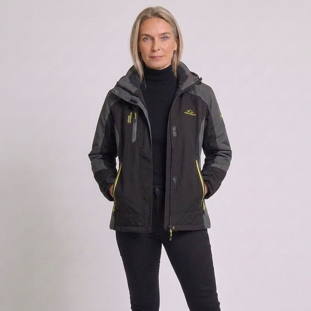 Chaqueta de senderismo impermeable con capucha