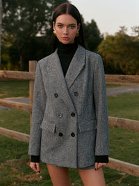 PLUXSTYLE::numise::houndstooth-button-parka::lifestyle-keep-2