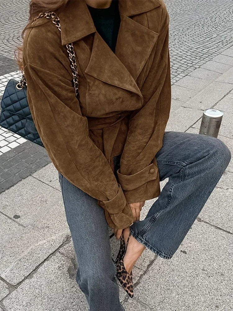 PLUXSTYLE::numise::womens-wide-lapel-belted-parka::lifestyle-keep-1